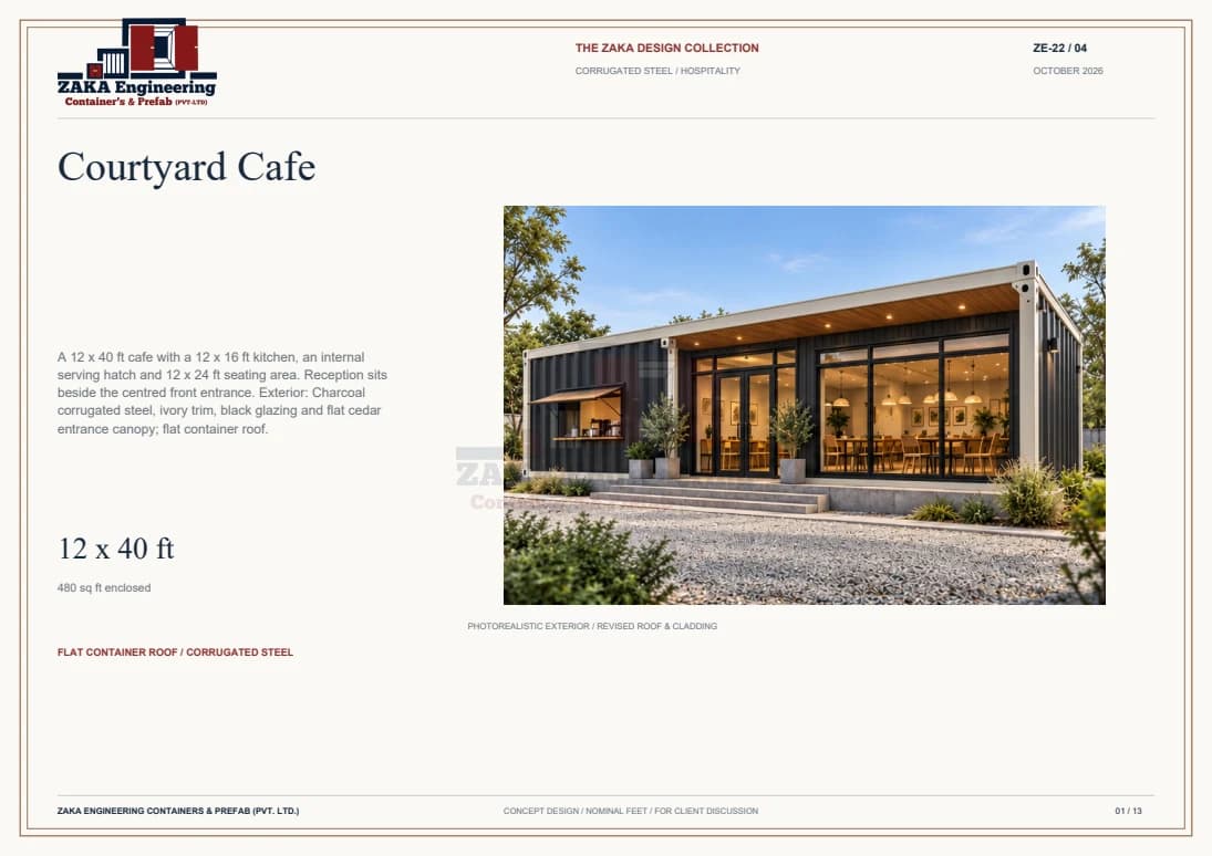 Courtyard Cafe catalogue cover